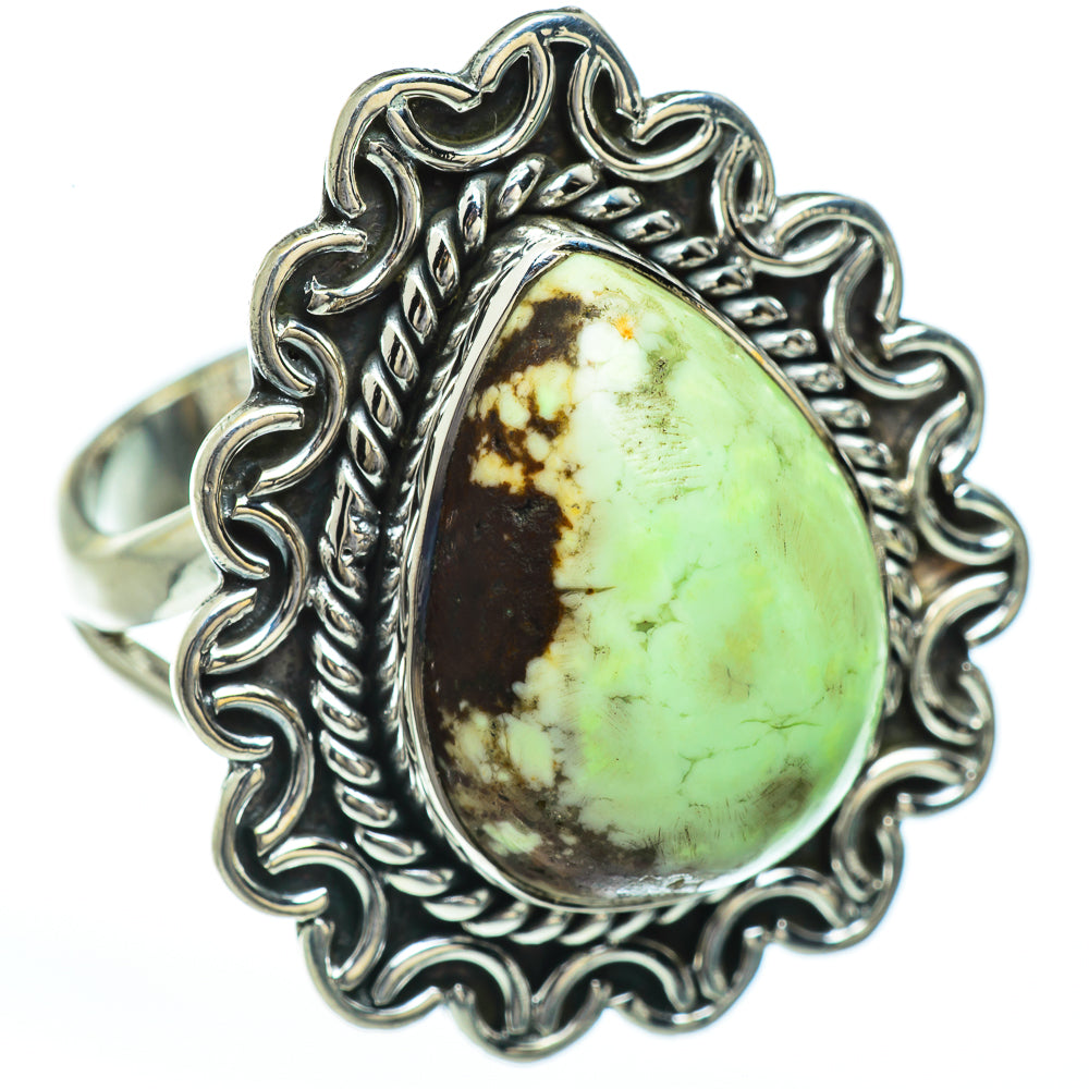 Lemon Chrysoprase Rings handcrafted by Anasilvercos - RING45183