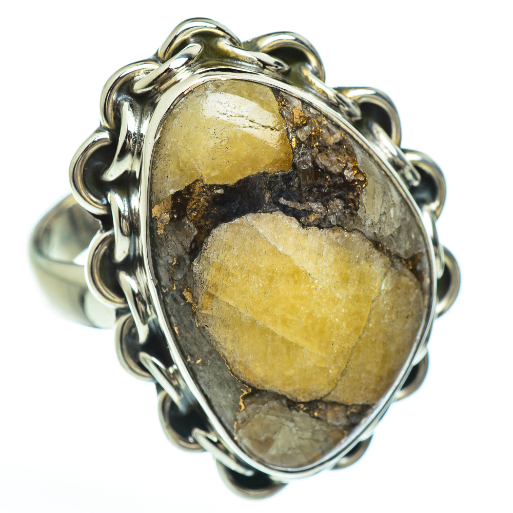 Copper Yellow Agate Rings handcrafted by Anasilvercos - RING45210
