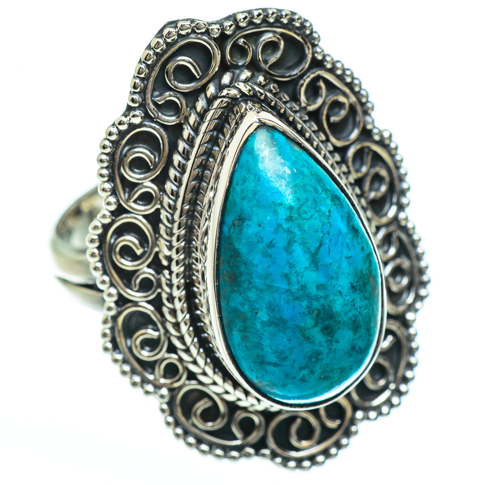 Chrysocolla Rings handcrafted by Anasilvercos - RING45225
