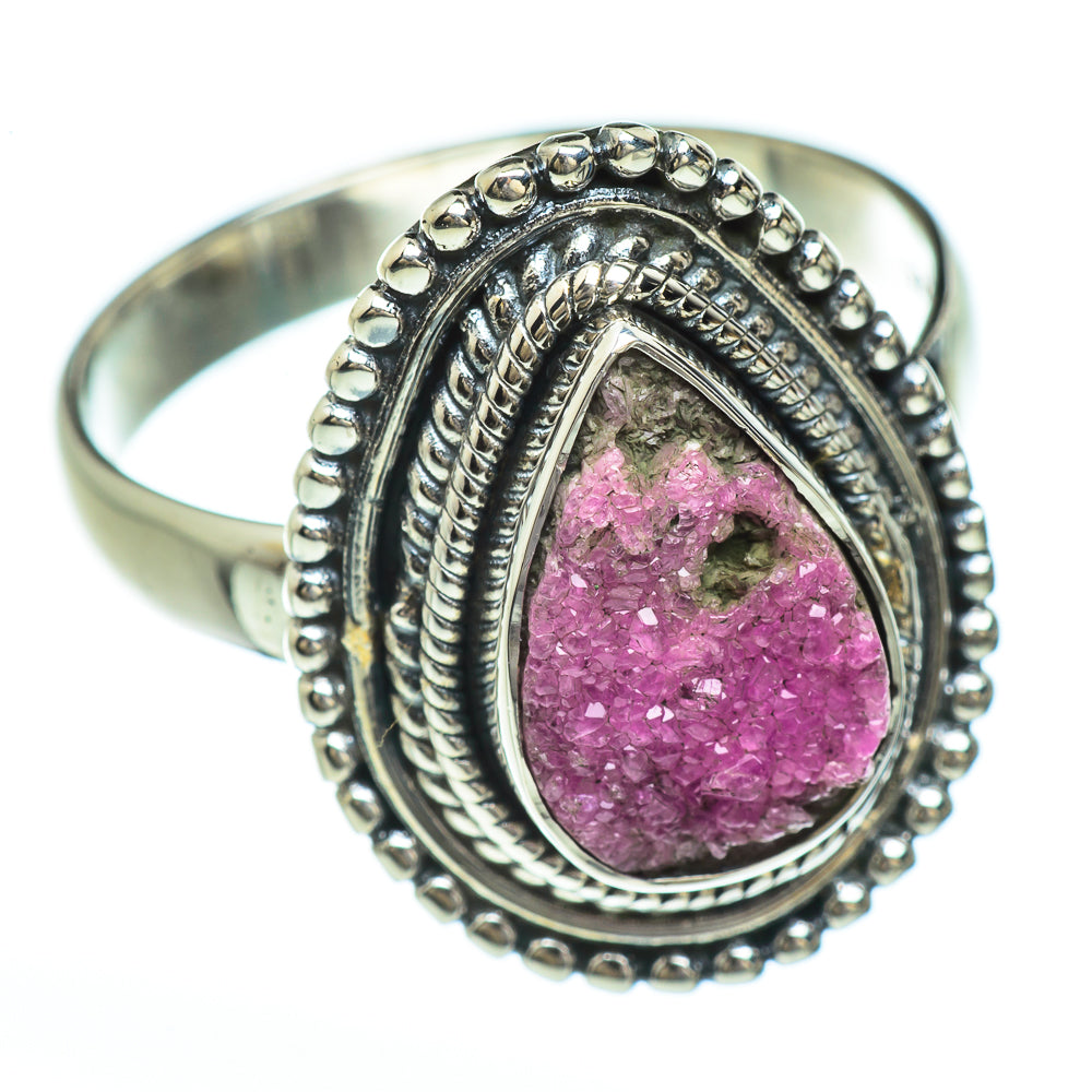 Cobalto Calcite Druzy Rings handcrafted by Anasilvercos - RING45257