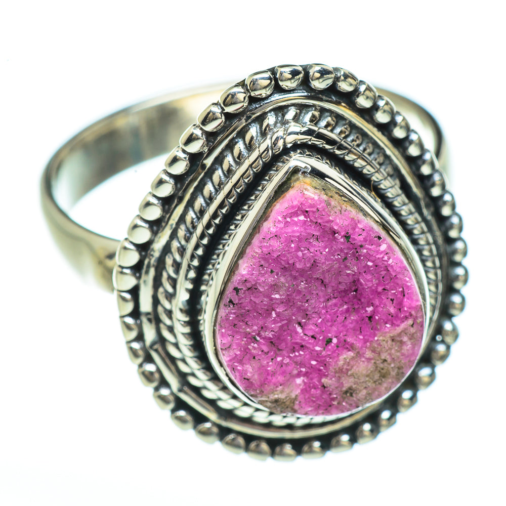 Cobalto Calcite Druzy Rings handcrafted by Anasilvercos - RING45287
