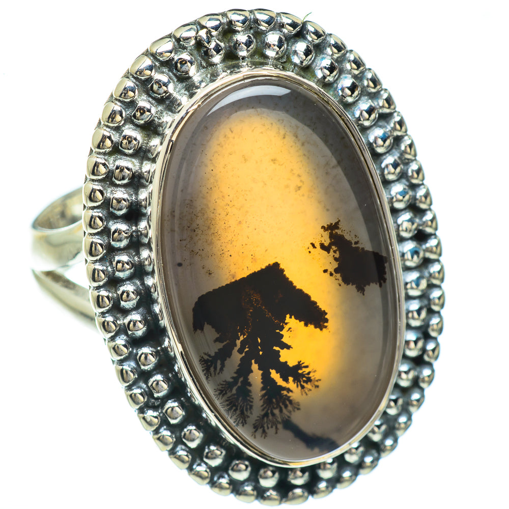 Scenic Dendritic Agate Rings handcrafted by Anasilvercos - RING45294