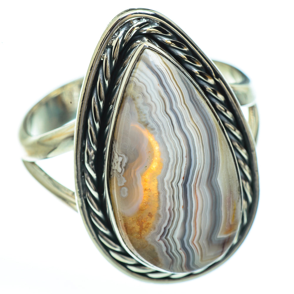 Laguna Lace Agate Rings handcrafted by Anasilvercos - RING45319