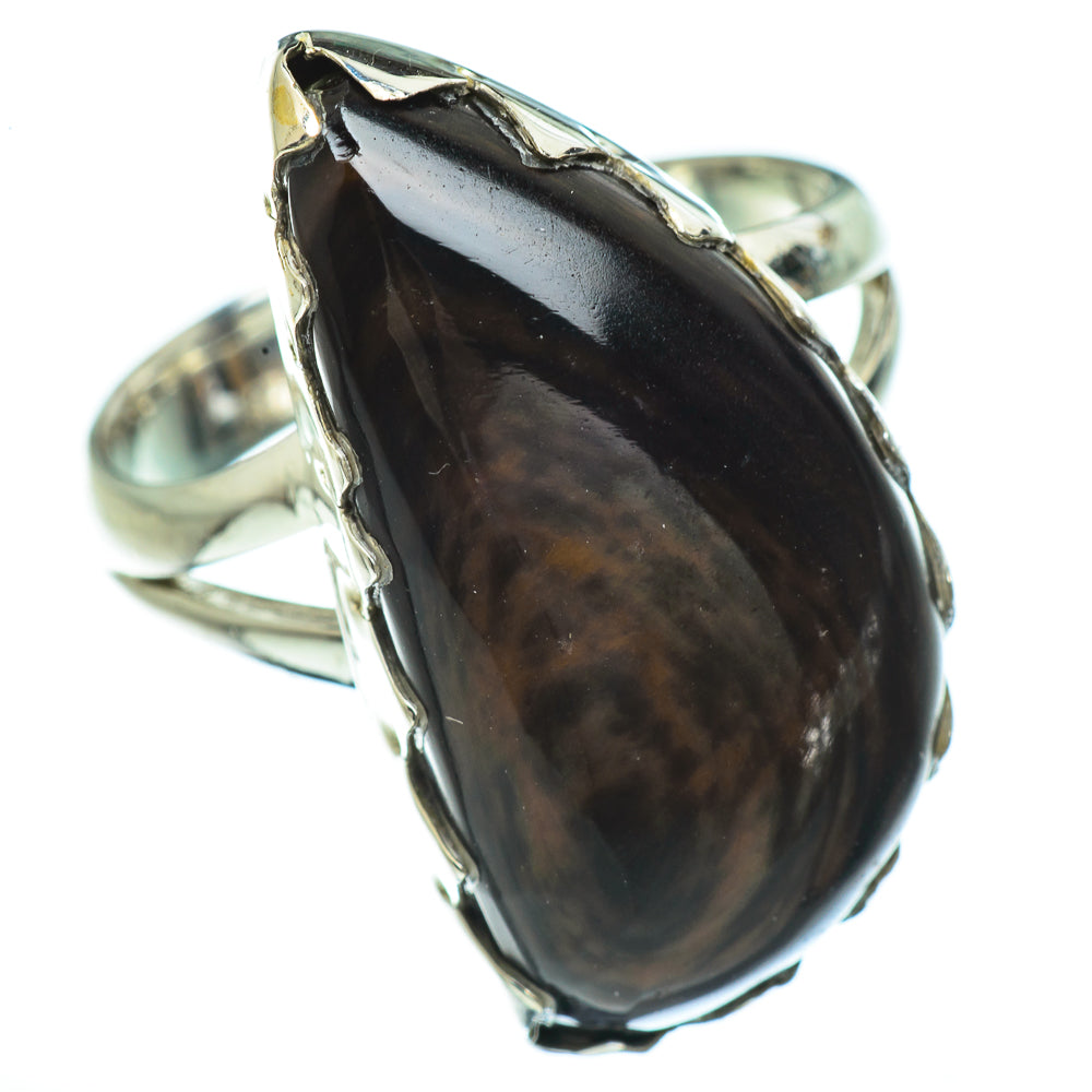 Mahogany Obsidian Rings handcrafted by Anasilvercos - RING45420
