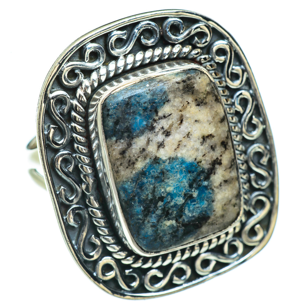 K2 Blue Azurite Rings handcrafted by Anasilvercos - RING45457