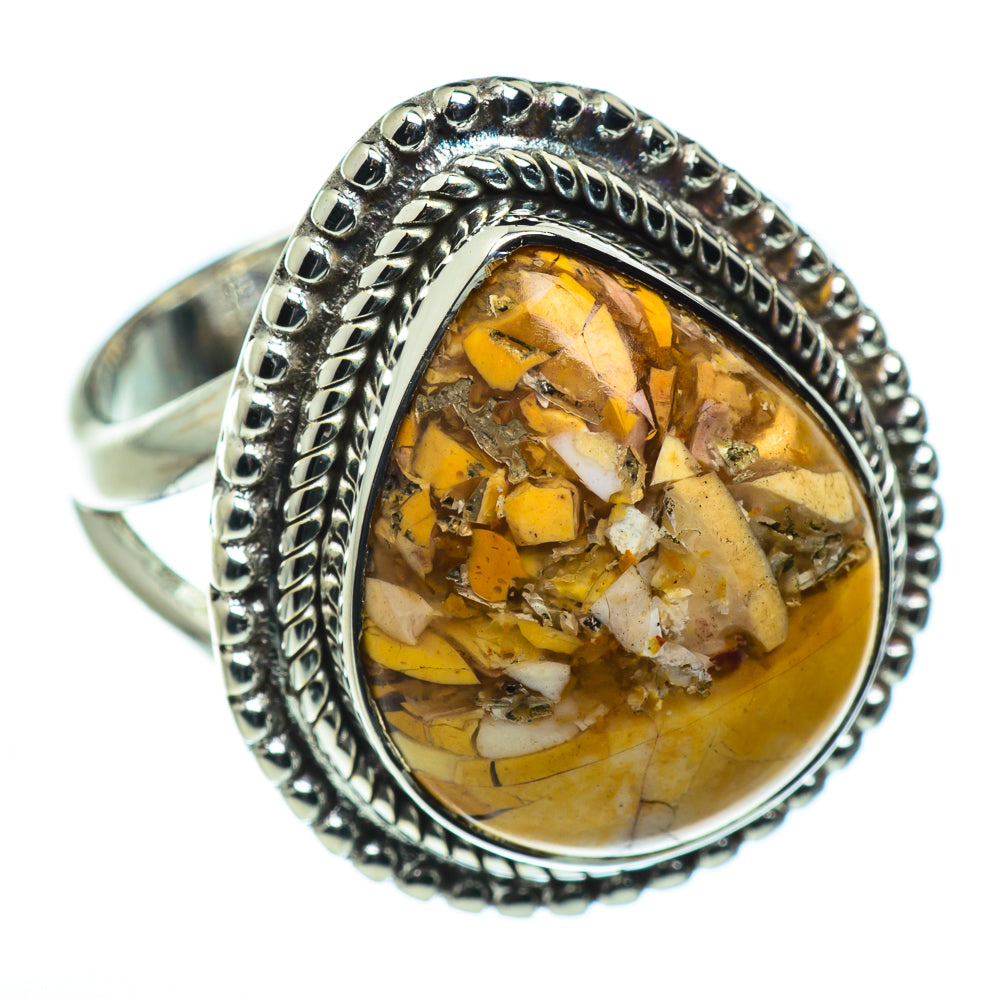 Brecciated Mookaite Rings handcrafted by Anasilvercos - RING45525