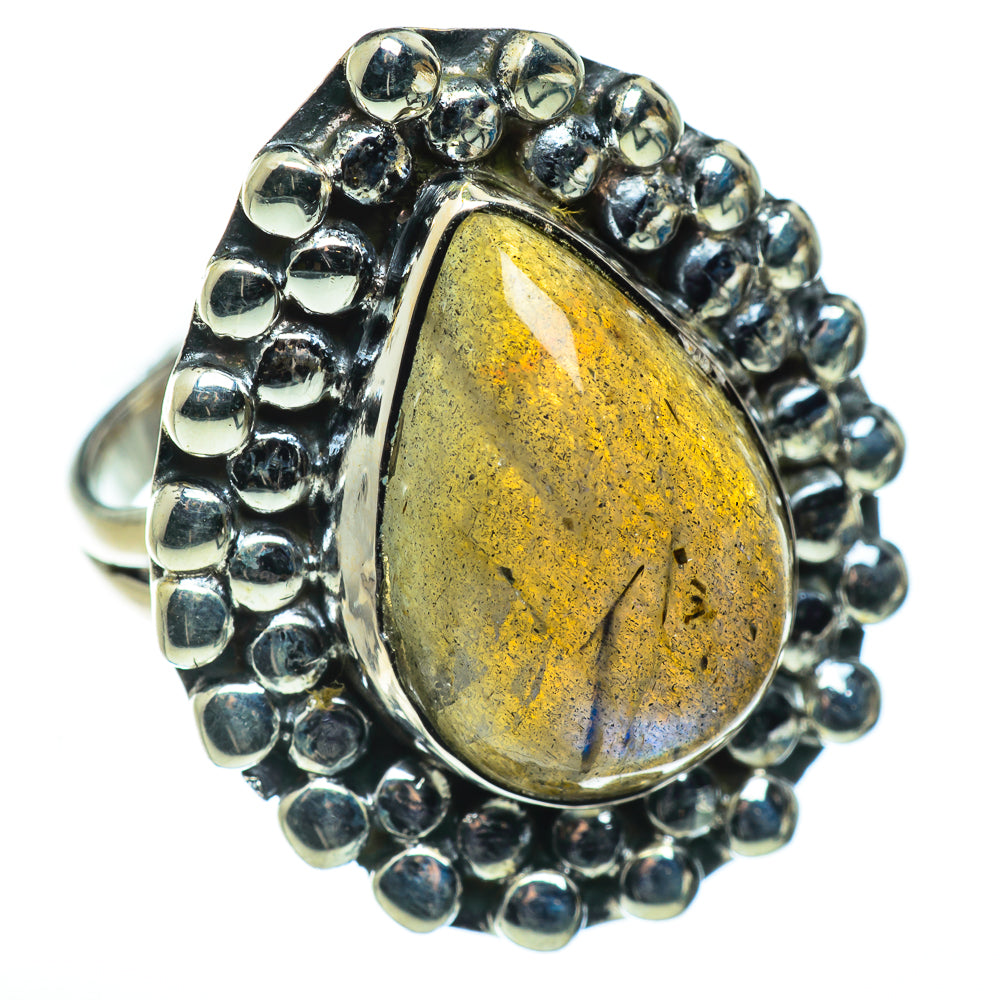 Labradorite Rings handcrafted by Anasilvercos - RING45544