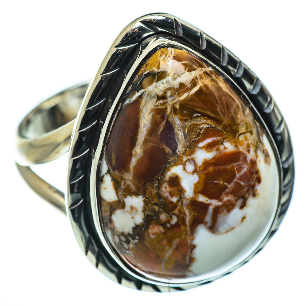 Peanut Wood Jasper Rings handcrafted by Anasilvercos - RING45553