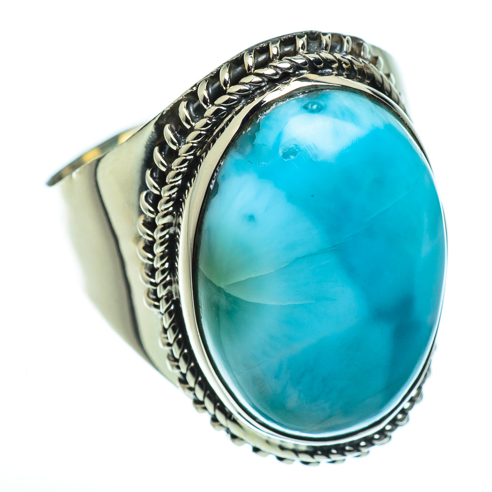Larimar Rings handcrafted by Anasilvercos - RING45573