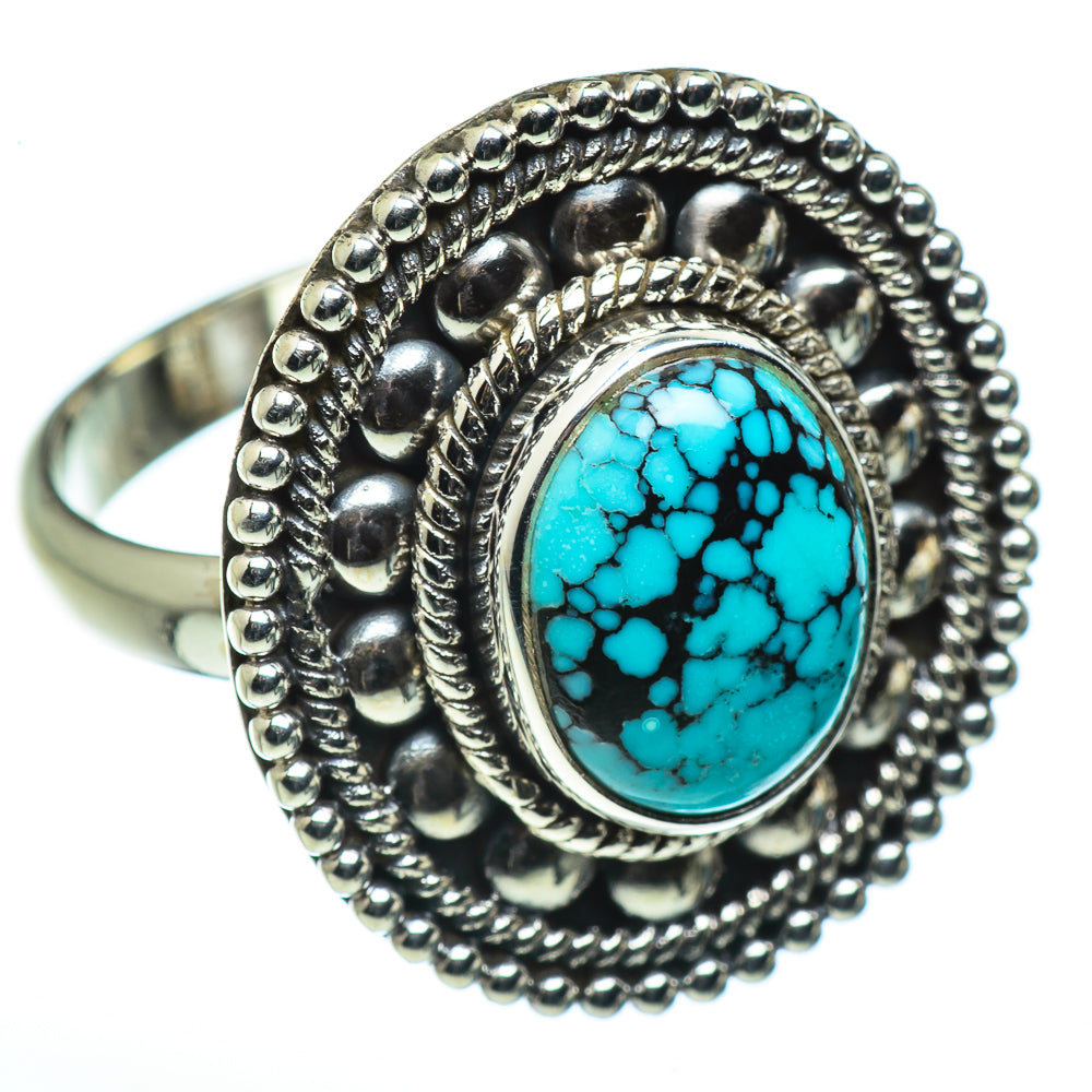 Tibetan Turquoise Rings handcrafted by Anasilvercos - RING45647