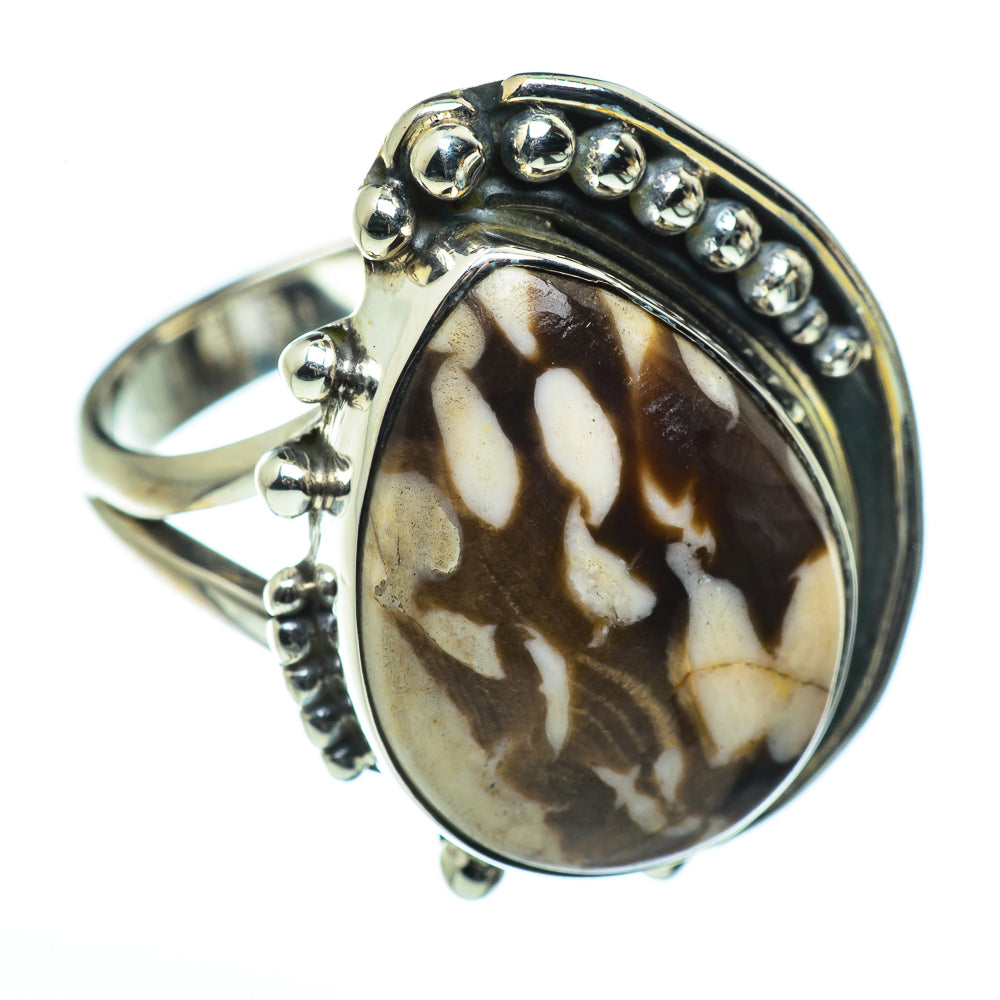 Peanut Wood Jasper Rings handcrafted by Anasilvercos - RING45673