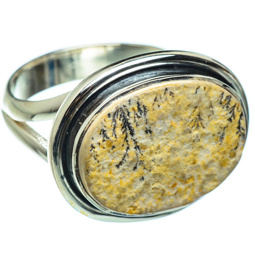 Germany Psilomelane Dendrite Rings handcrafted by Anasilvercos - RING45713