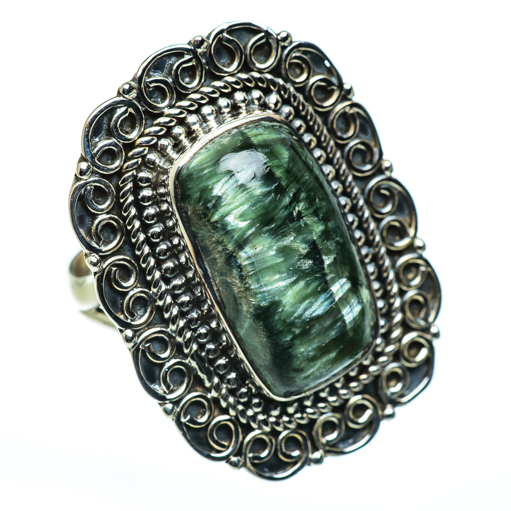Serpahinite Rings handcrafted by Anasilvercos - RING45877
