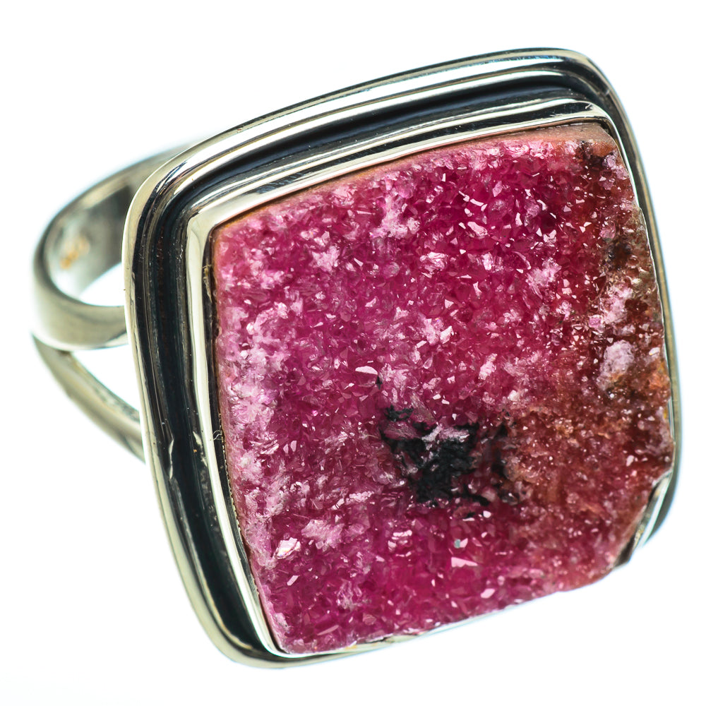 Cobalto Calcite Druzy Rings handcrafted by Anasilvercos - RING46048
