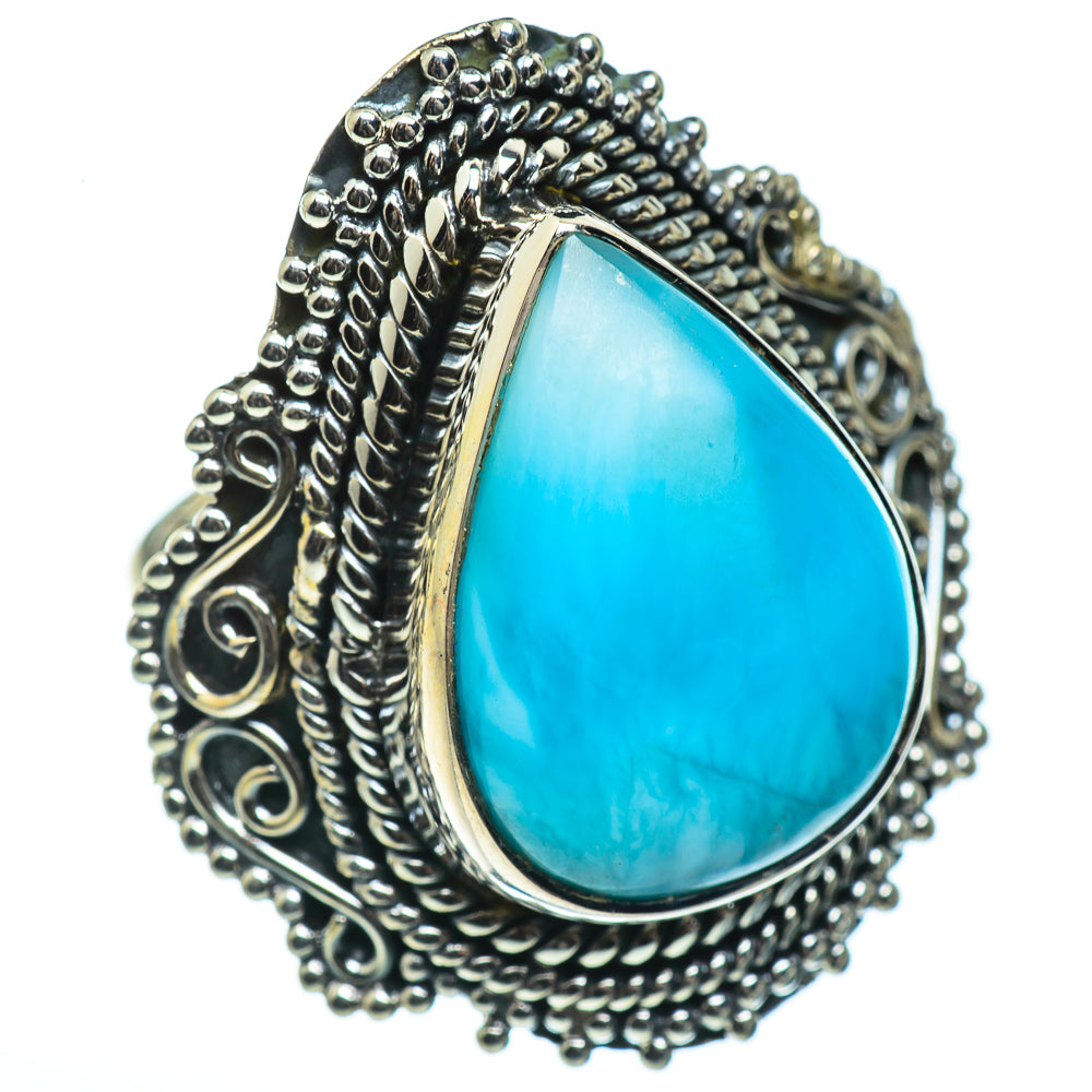 Larimar Rings handcrafted by Anasilvercos - RING46172