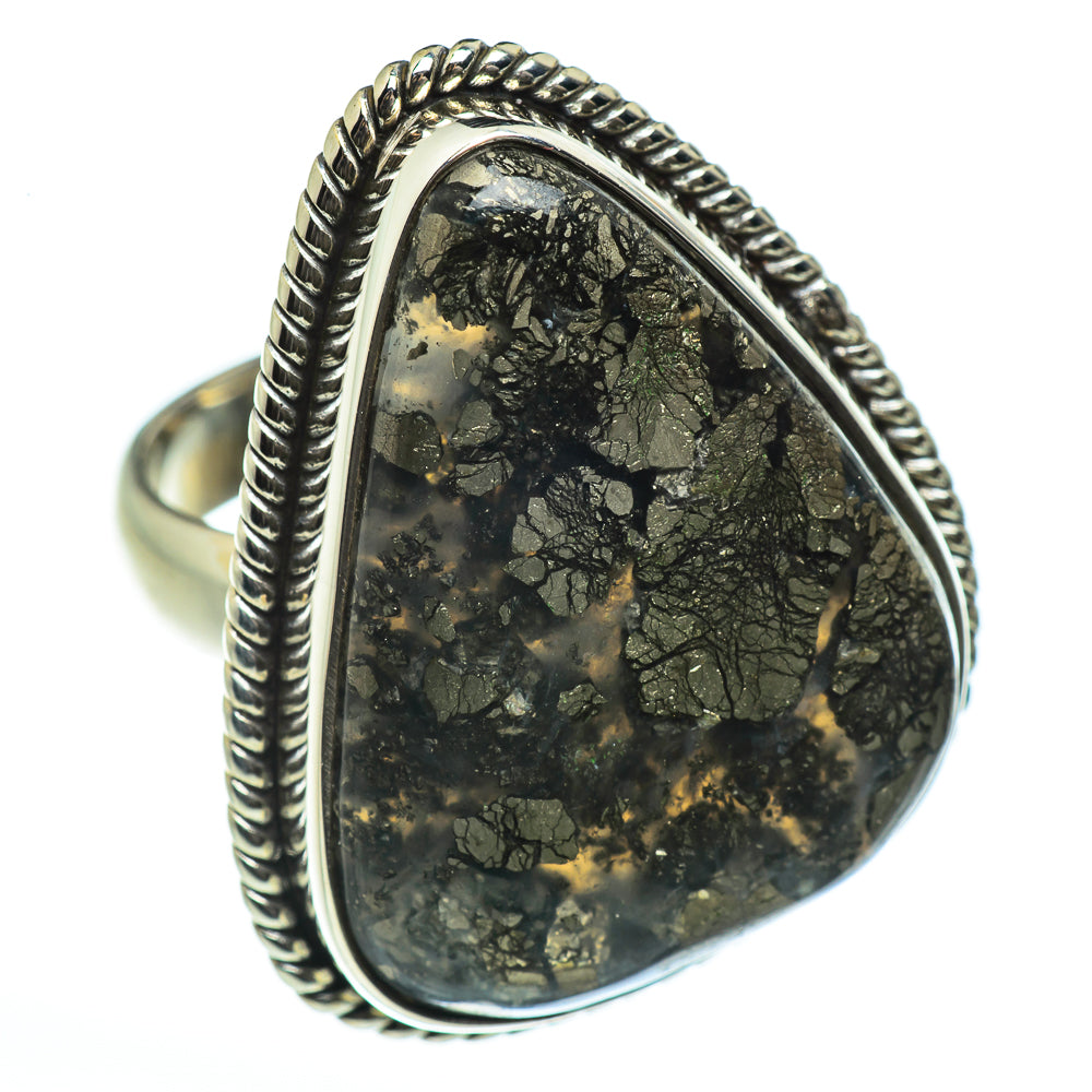 Pyrite Agate Rings handcrafted by Anasilvercos - RING46198