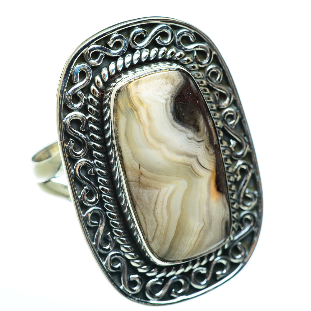 Laguna Lace Agate Rings handcrafted by Anasilvercos - RING46200