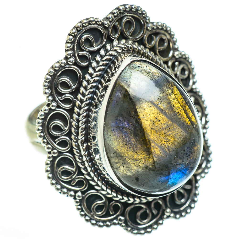 Labradorite Rings handcrafted by Anasilvercos - RING46237