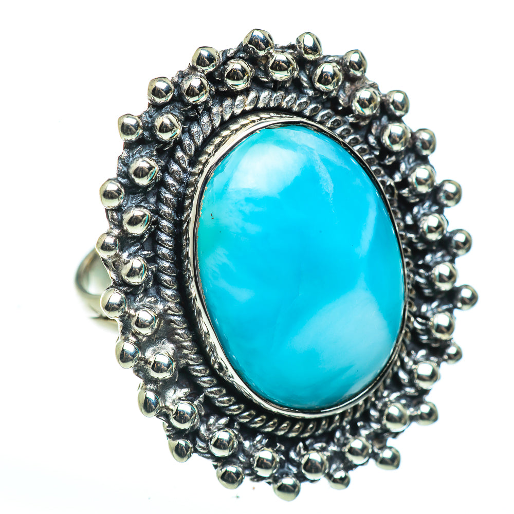 Larimar Rings handcrafted by Anasilvercos - RING46255