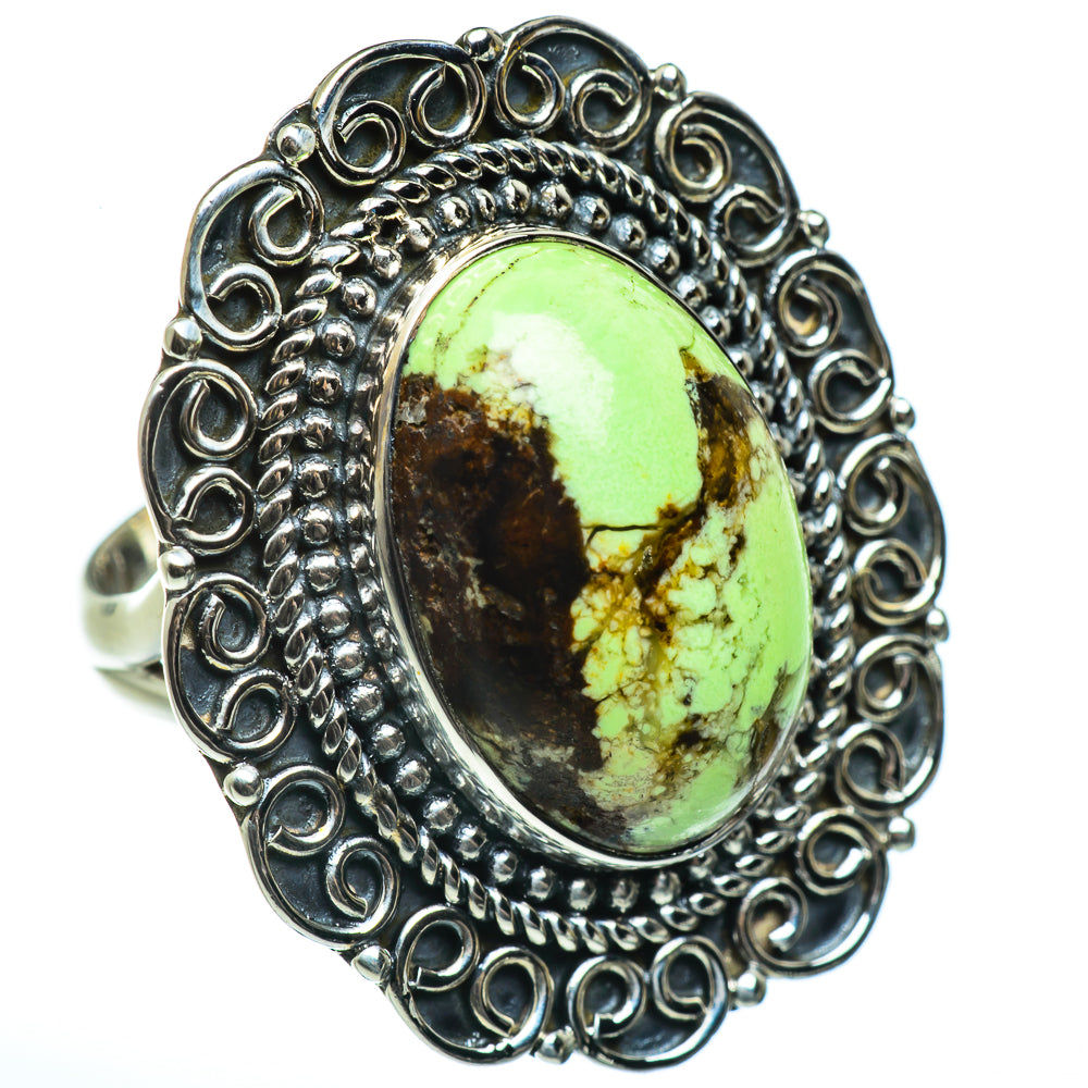 Lemon Chrysoprase Rings handcrafted by Anasilvercos - RING46285