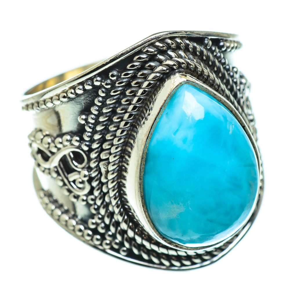 Larimar Rings handcrafted by Anasilvercos - RING46350