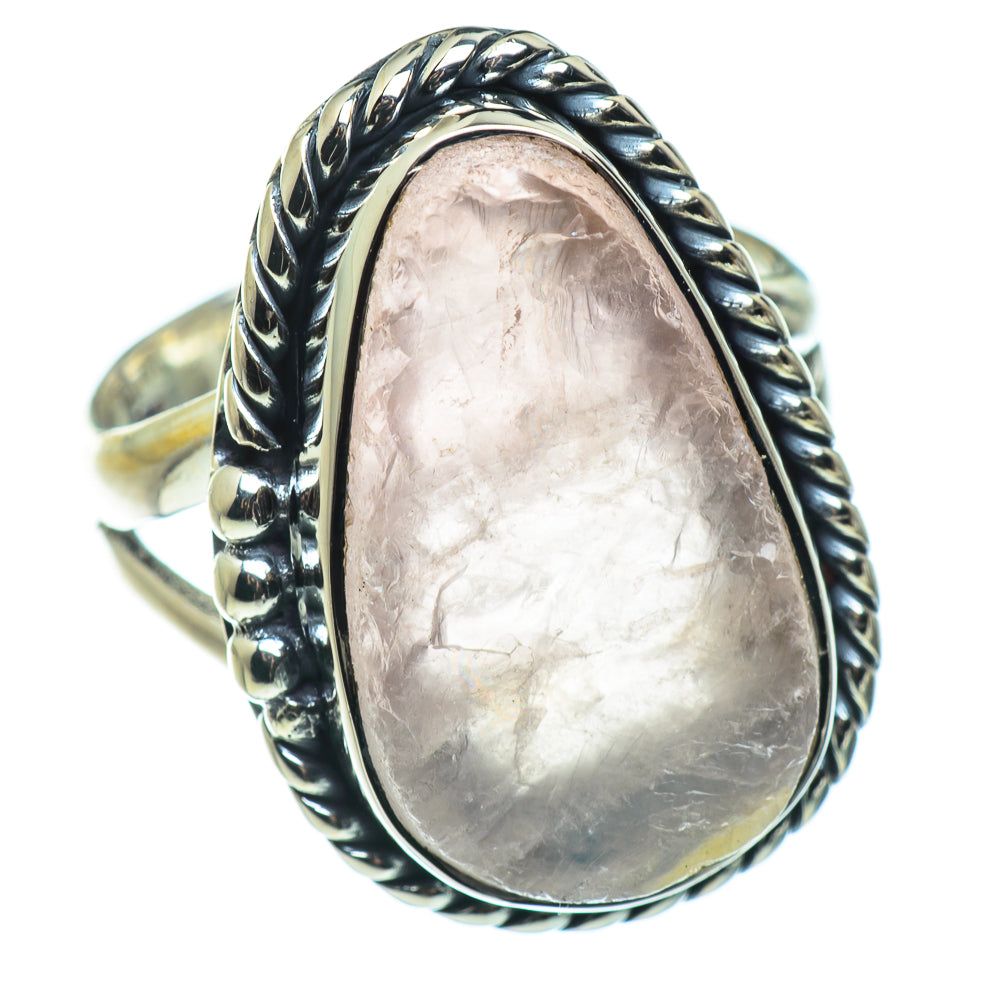 Rose Quartz Rings handcrafted by Anasilvercos - RING46395