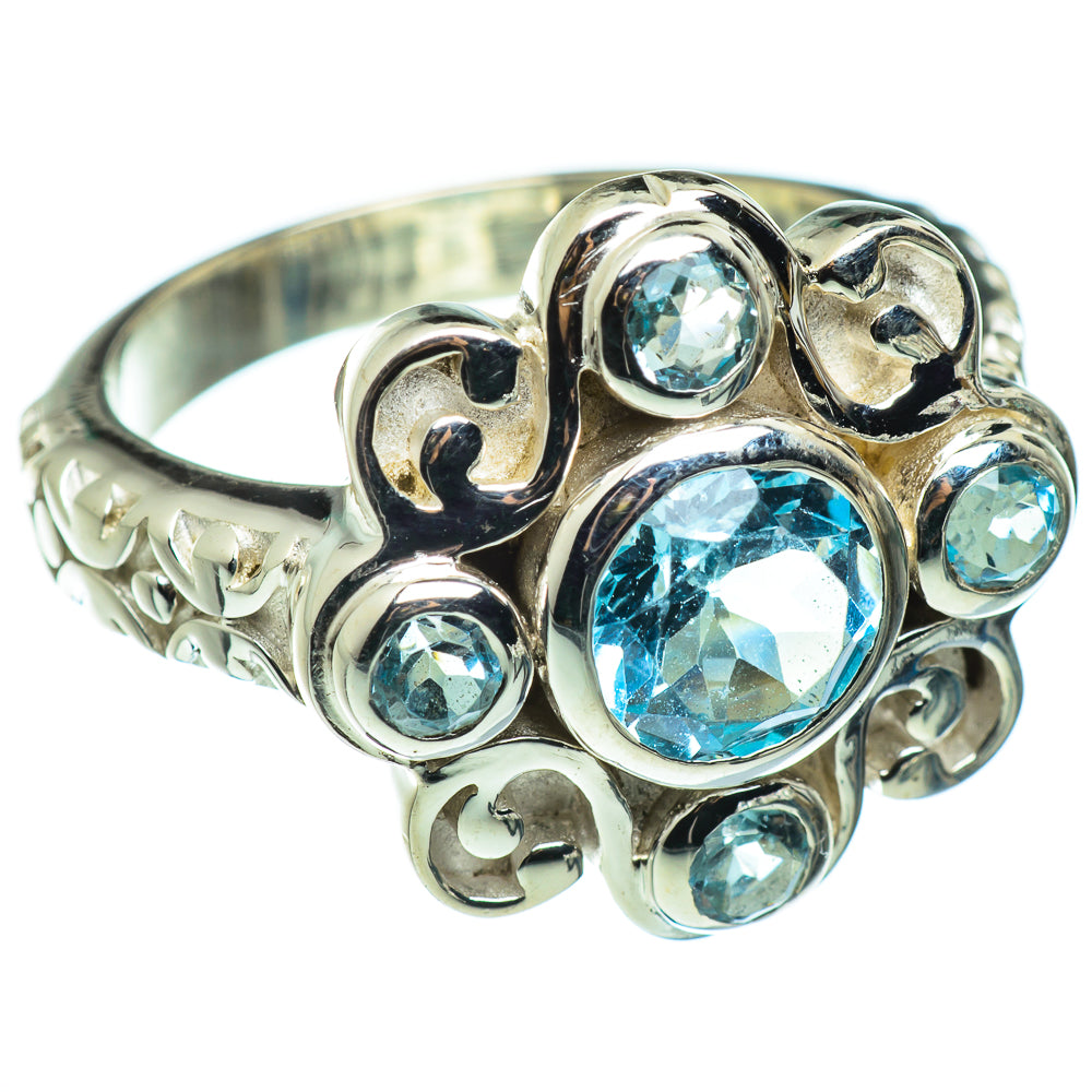 Blue Topaz Rings handcrafted by Anasilvercos - RING46409