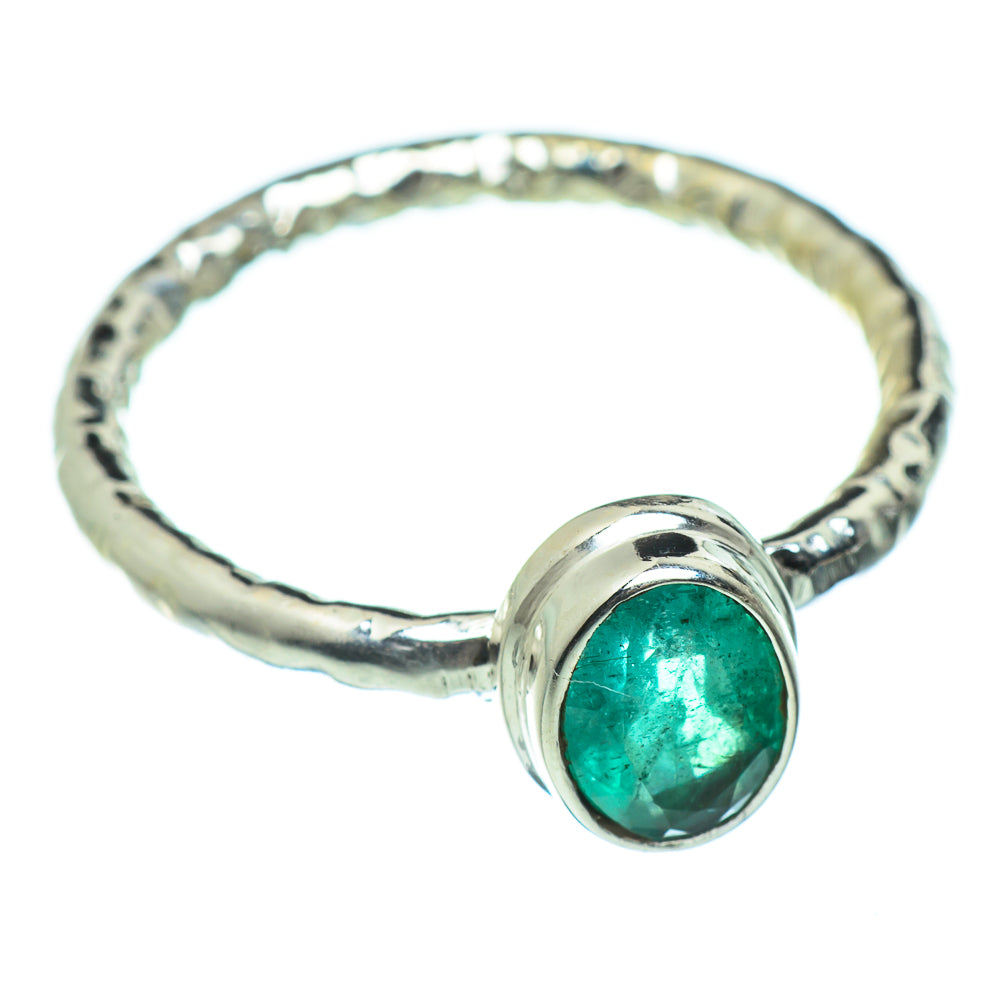 Zambian Emerald Rings handcrafted by Anasilvercos - RING46417