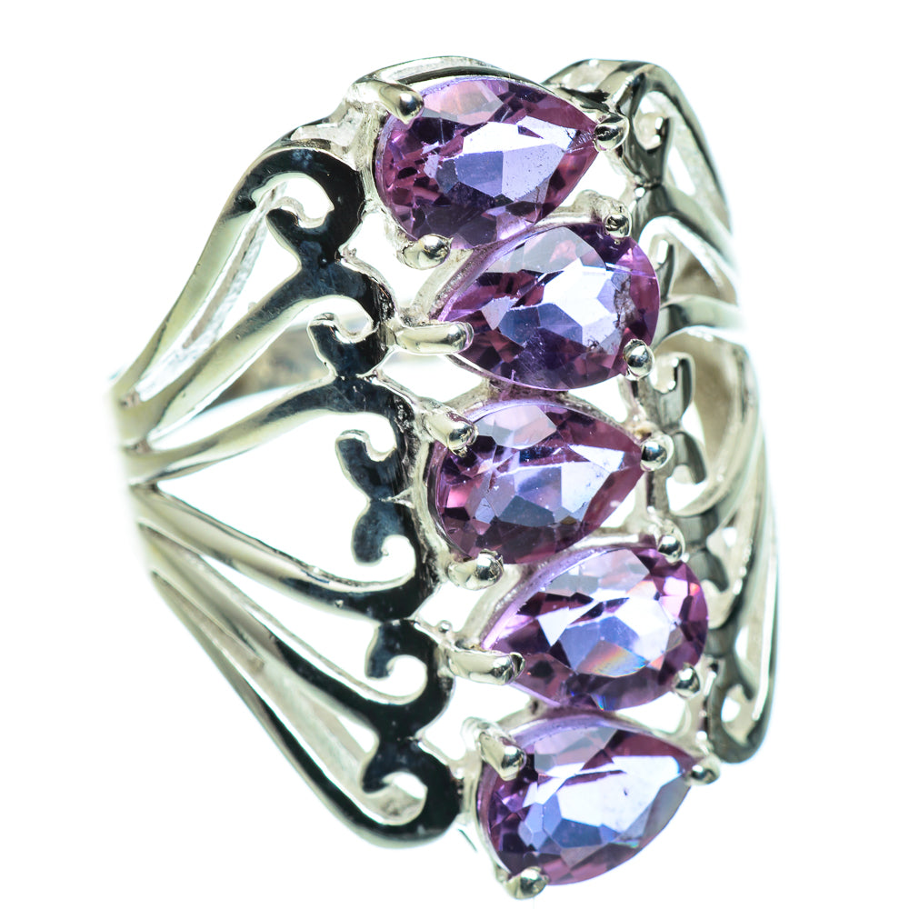 Color Change Alexandrite (Lab.) Rings handcrafted by Anasilvercos - RING46512