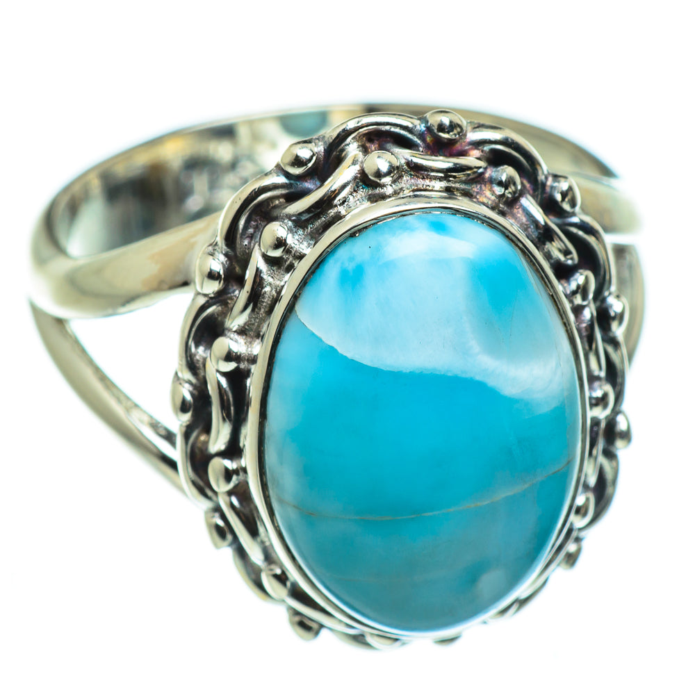 Larimar Rings handcrafted by Anasilvercos - RING46525