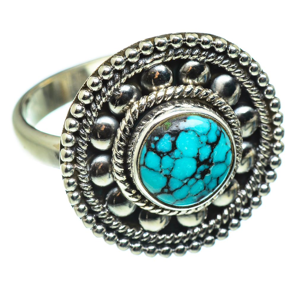 Tibetan Turquoise Rings handcrafted by Anasilvercos - RING46630