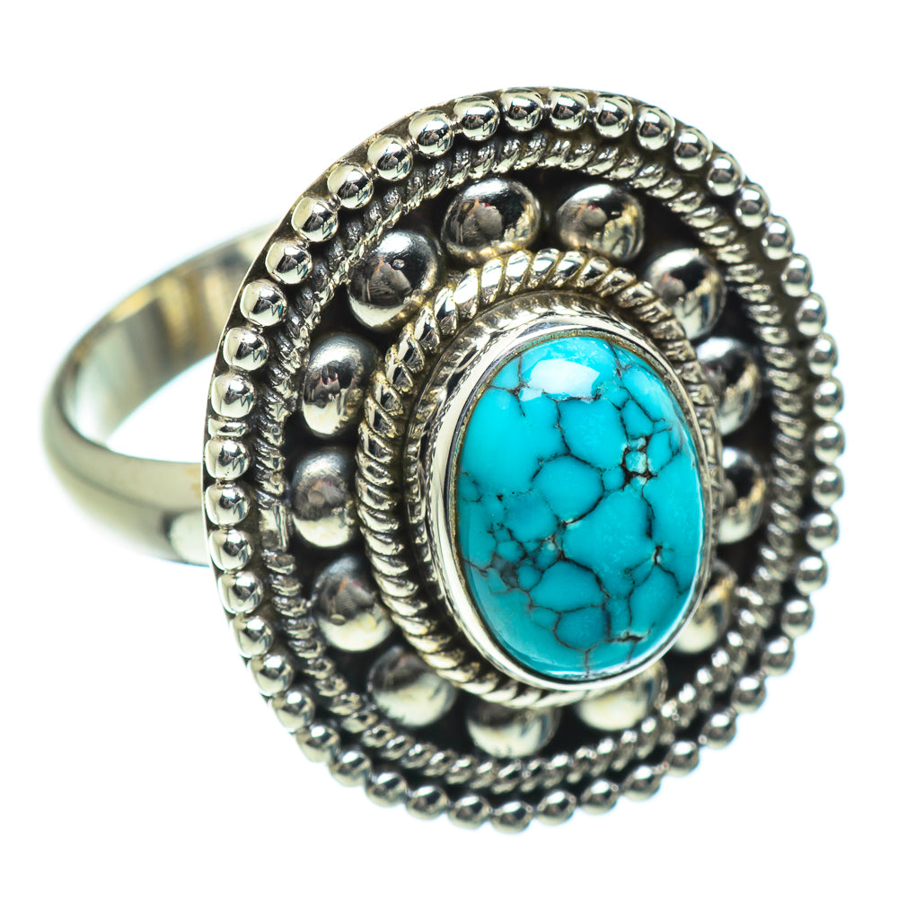 Tibetan Turquoise Rings handcrafted by Anasilvercos - RING46891