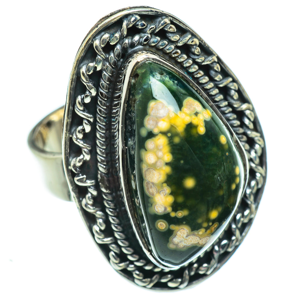 Ocean Jasper Rings handcrafted by Anasilvercos - RING46986