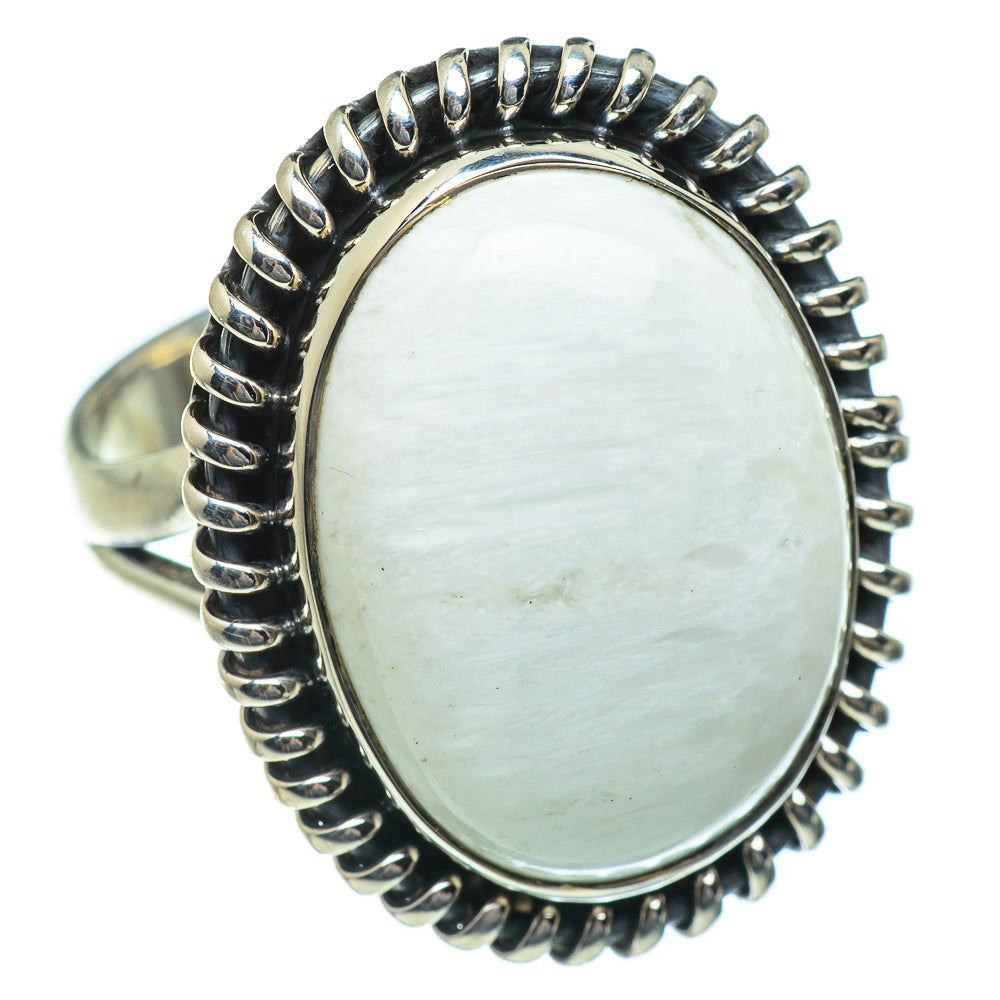 White Scolecite Rings handcrafted by Anasilvercos - RING47010