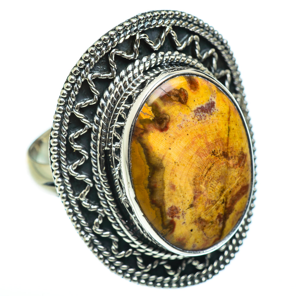Petrified Wood Rings handcrafted by Anasilvercos - RING47063