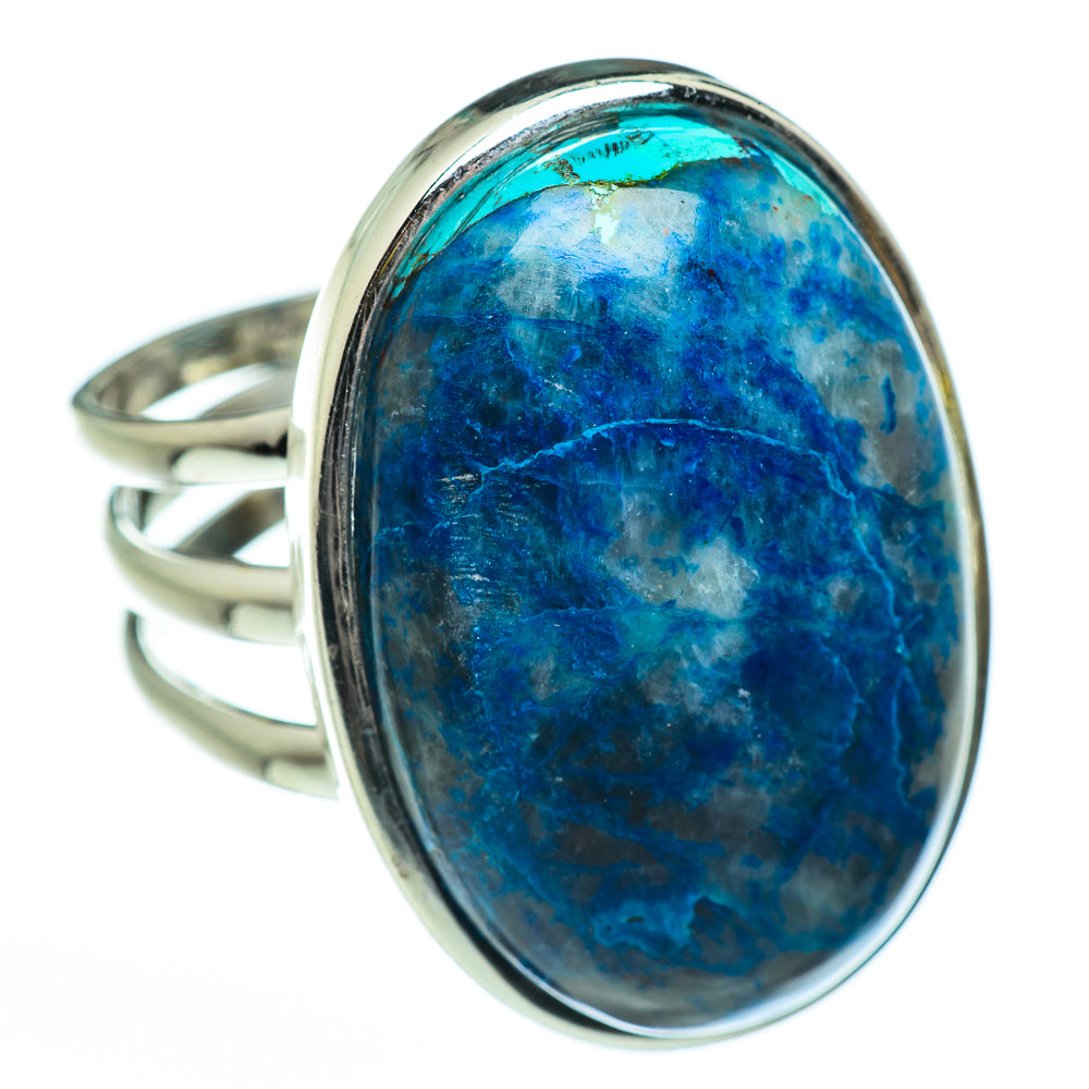 Chrysocolla In Quartz Rings handcrafted by Anasilvercos - RING47122