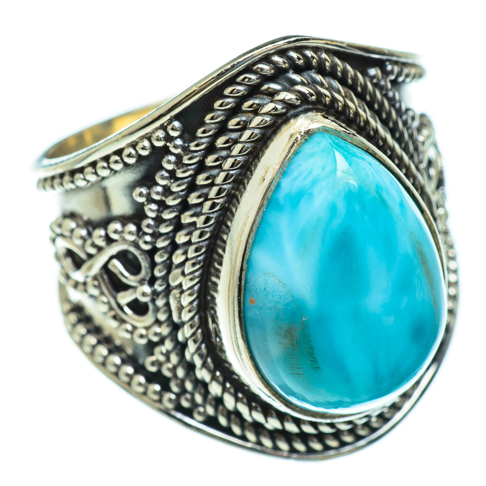 Larimar Rings handcrafted by Anasilvercos - RING47268