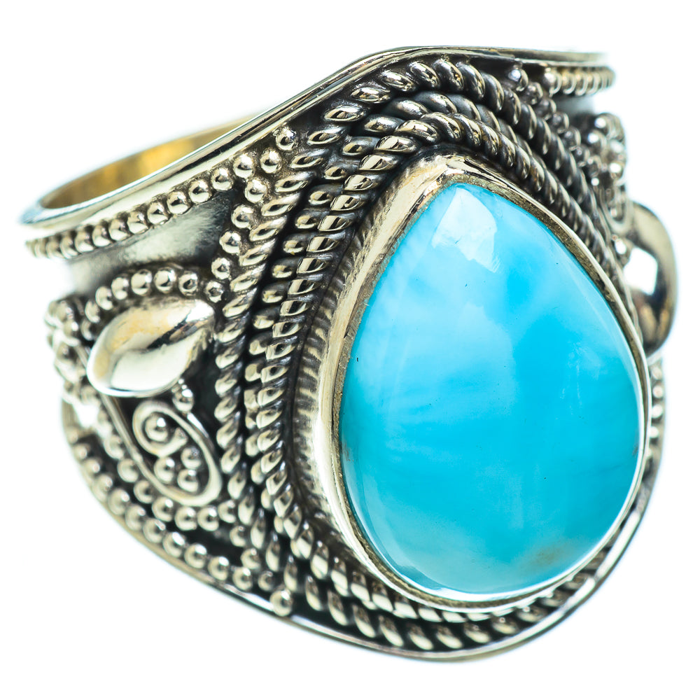 Larimar Rings handcrafted by Anasilvercos - RING47327