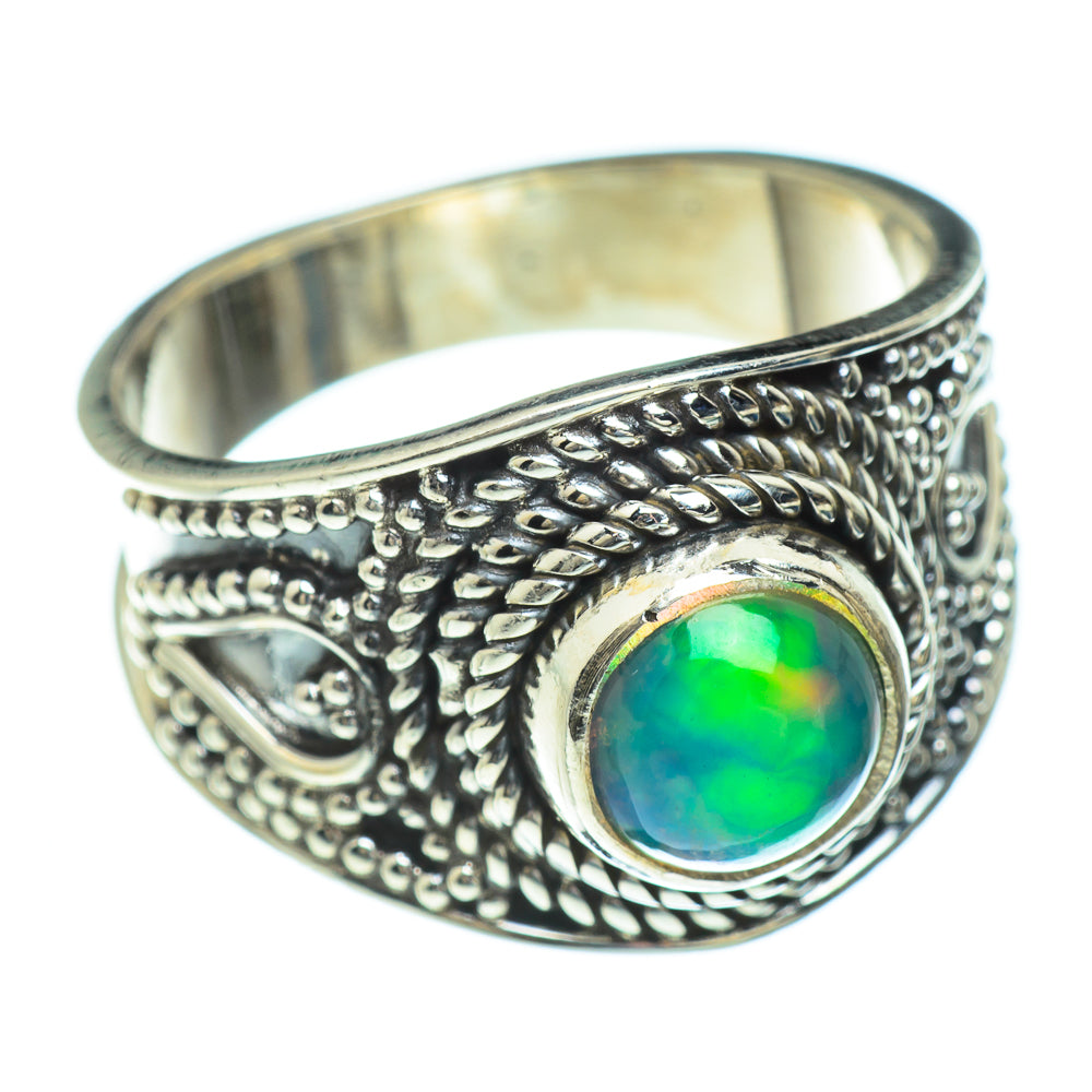 Ethiopian Opal Rings handcrafted by Anasilvercos - RING47405