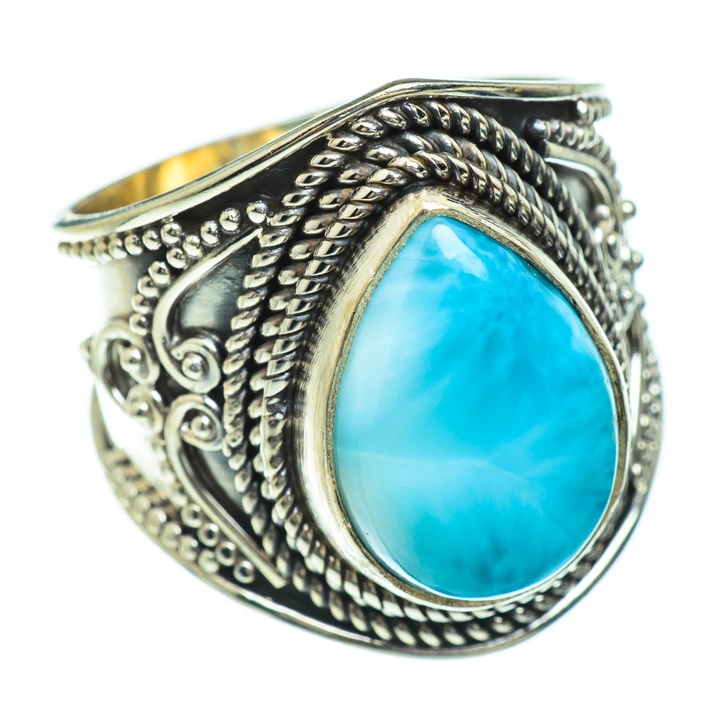 Larimar Rings handcrafted by Anasilvercos - RING47411