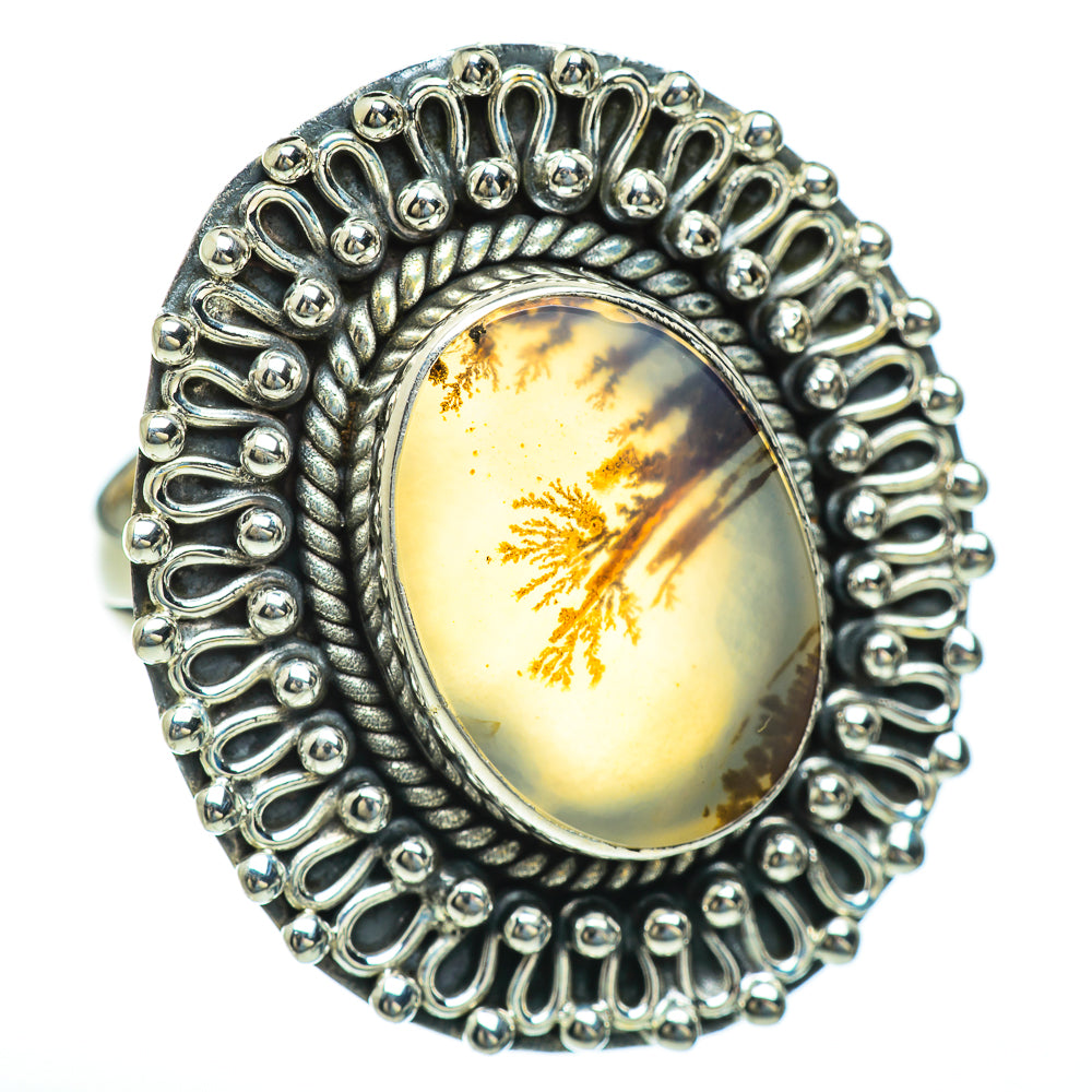 Scenic Dendritic Agate Rings handcrafted by Anasilvercos - RING47484