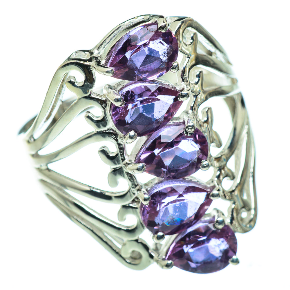 Color Change Alexandrite (Lab.) Rings handcrafted by Anasilvercos - RING47513