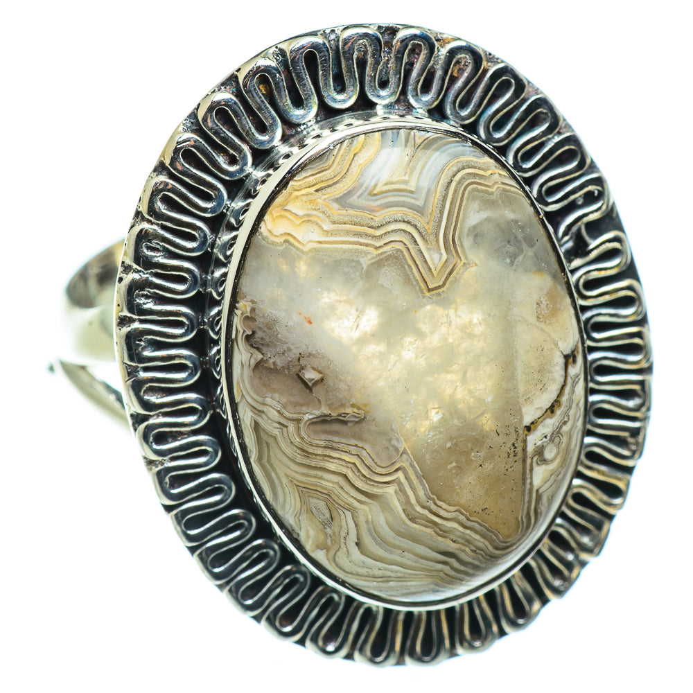Laguna Lace Agate Rings handcrafted by Anasilvercos - RING47583