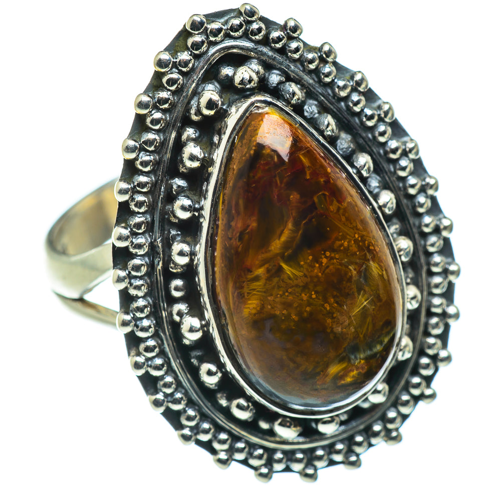 Golden Pietersite Rings handcrafted by Anasilvercos - RING47632