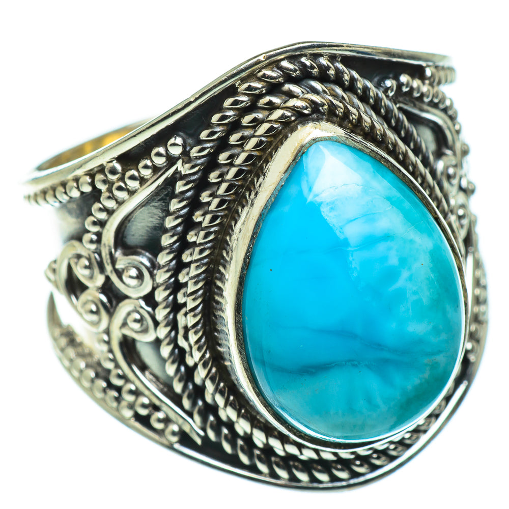 Larimar Rings handcrafted by Anasilvercos - RING47708
