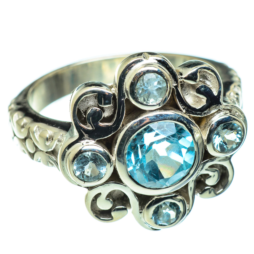 Blue Topaz Rings handcrafted by Anasilvercos - RING47734