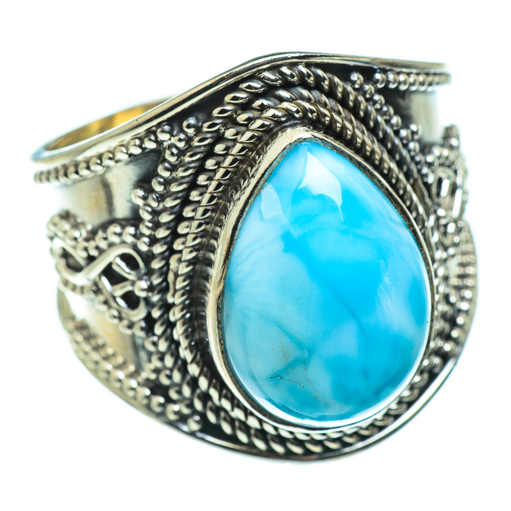 Larimar Rings handcrafted by Anasilvercos - RING47737
