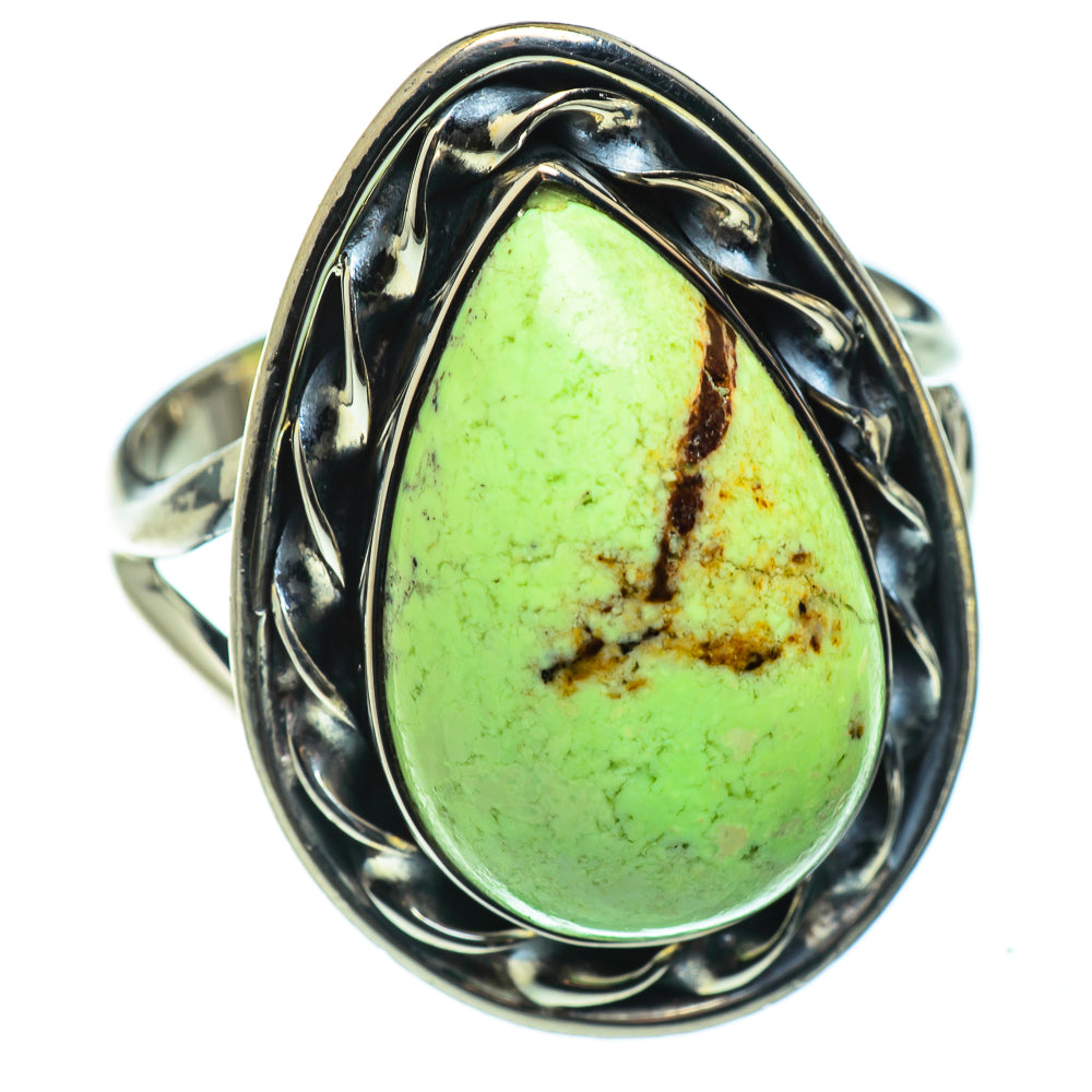 Lemon Chrysoprase Rings handcrafted by Anasilvercos - RING47762