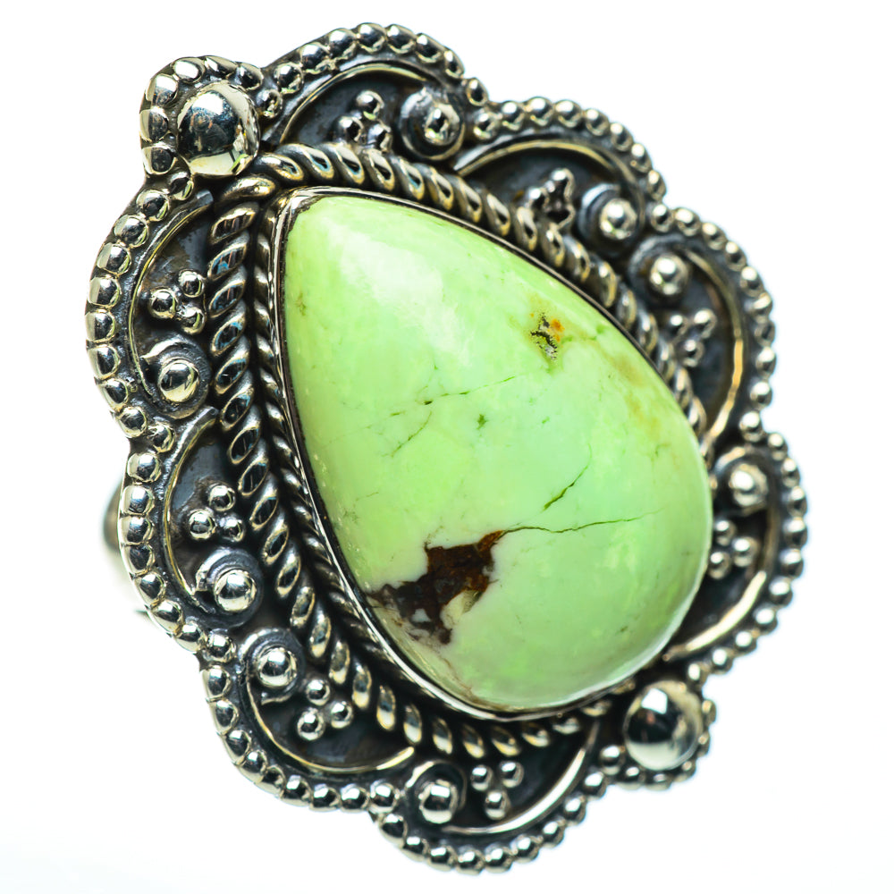 Lemon Chrysoprase Rings handcrafted by Anasilvercos - RING47792