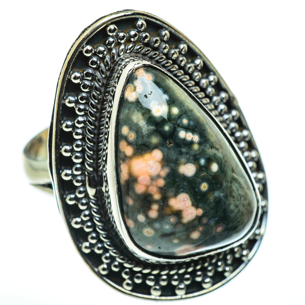 Ocean Jasper Rings handcrafted by Anasilvercos - RING47805